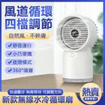 台灣現貨新款水冷風扇USB辦公室桌面數顯噴霧加濕冷風機 99購物節