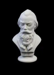 9942311 Porcelain Bust Brahms Bisque Wagner & Apel H15, 5cm