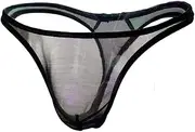 [Generic] Briefs Underwear Thongs G-String Sexy Discoloration Lingerie Mesh Men's Pregnancy Pajama Set Christmas