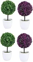 2sets Artificial Cherry Ball Plant Lifelike Greenery Decor for Home Office Bonsai for Elegant Indoor Decoration Eye Catching Fake Plant Balls 2pcs*2
