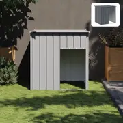 Dog House Lockable Dog Kennel Dog Crate with Roof Galvanised Steel vidaXL