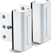 Door Lock for Home Security (2-Pack) - Easy to Install Door Latch Device, Aluminum Construction| Child Proof & Tamper Resistant, White Door Locks