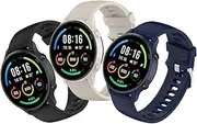 [SenMore] 3 Pieces Strap Compatible with Xiaomi Mi Watch/Xiaomi Watch S1 /Xiaomi Watch S1 Active/Xiaomi Mi Watch Color Sport, 22mm Sport Replacement Silicone Bands for Mi Watch Smartwatch.