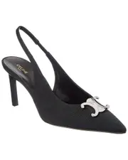 CELINE Triomphe Grosgrain Slingback Pump