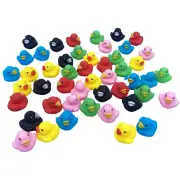 20pcs Bath Duck Toys Mini Rubber Ducks Cute Rubber Floating Ducks (Random Color)