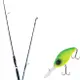 Wonda Hanarin Lure 釣魚竿 662ML + Damiki DC-400 Hard Bait Lure 70mm 206D MAT TIGER