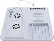 PS5 Slim Stand with Cooling Station and Controller Charging Station for PS5 Slim, Convenient Dual Charging Stand with 6 Game Card Slots, Simple Installation