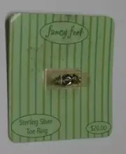 FANCY FEET STERLING SILVER TOE RING NEW SEALED IN PACKAGE