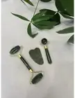 Natural Jade Roller & Gua Sha Set . Good For Wrinkles, Puffiness, Anti-Aging.