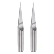 1/8" Shank 0.2mm Tip 10 Degree Solid Carbide Wood Engraving CNC Router Bit 2pcs