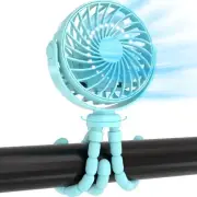JYJZPB Mini Portable Stroller Fan Clip On for Baby (Blue) Blue