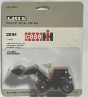 ERTL Case IH 2594 w/ Front End Loader Tractor, 1987 Husker Harvest, 1/64, NIB
