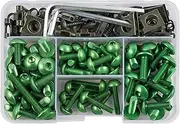 Connector Motorcycle Complete Fairing Bolts Kit for Kawasaki for VERSYS 650 S 650 ZX10R KLX250 for Ninja 300 400 650 ZX6R(Green)