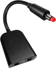 Digital Optical Splitter 1 in 2 Out Toslink Splitter Adapter, Support LPCM2.0, Dolby Digital, DTS 5.1 for Home Theatre,DVD Player, TV