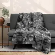 Dreamz Throw Blanket Luxury Tie-dyed Fleece Faux Fur Bed Sofa 500GSM Thick Soft