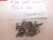 8 BA STEEL COUNTERSUNK SCREWS X 9/16 - 20 SCREWS - FREEPOST