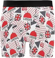 [ZZXXB] Hi London Mens Boxer Briefs Stretch Breathable Underwear Fly Front with Pouch S-XXL