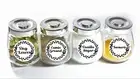 120 Spice Jar Labels Wreath Design choose either vinyl or transparent.
