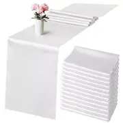 Pack Satin Table Runner x 108 Inch Long Wedding Satin Silk Table 12 White