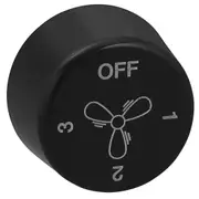 Clipsal 2000 Series Rotary Knob 2000 Series - Fan Controller - Black - 2031VF3CB-KB-BK