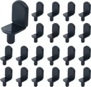 Shelf Pins, 40Pcs L-Shaped Clips 1/4 Inch Shelf Support Pegs for Glass
