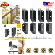 Durable Outdoor Deck Railing Connectors - 37.5° Angle Stainless Steel Brackets