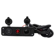 5V 4.2A LED Dual USB Charger 12-24V Socket Power Supply Waterproof Switch Panel Marine Car Boat