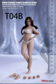 TBLeague T04B Female Seamless Medium Breast Suntan Body w/Head 1/12 FIGURE Toy