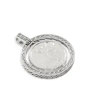 John Hardy Sterling Silver Classic Chain Hammered Spin Disc Pendant