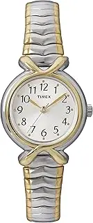 [Timex] Women's T21854 Pleasant Street Two-Tone Stainless Steel Expansion Band Watch, Two-Tone, Quartz Movement