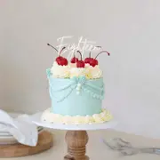 "Eighteen" Silver / Clear Layered Cake Topper