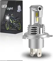 iFunyLED H4/9003/HB2 LED Bulb for Motorcycle, 600% Brighter, 6500K White H4 Fog Bulbs with Turbo Fan, IP68 Waterproof, Pack of 2