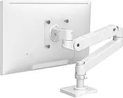Upgraded LX Pro Premium Monitor Arm, Single Monitor Desk Mount – fits Flat Curved Ultrawide Computer Monitors up to 34 Inches, 4 to 22 lbs, VESA 75x75mm or 100x100mm – White