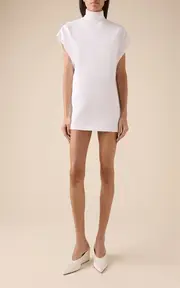 [ALAÏA] Wool-Blend Mini Shift Dress