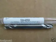BEST CARBIDE4 FLUTE UNIVERSAL APPLICATION 1/4" DOUBLE END STUB END MILL"NEW"