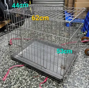 二手 白鐵 2尺折疊籠 不銹鋼 單門折疊式 狗籠 貓籠 兔籠 寵物籠 台北自取