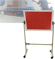 Movable Table Tennis Rebound Board, Self-Study Pingpong Trainer Exerciser Tool Adjustable Angle for Home Gyms Schools Clubs Office
