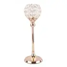 Gold Crystal Candle Holder Hollow Minimalist Exquisite Crystal Candlestick A