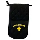 Lifeguard Yellow - Novelty Double Mitt Oven Gloves Double Kitchen Chef BBQ Mitts