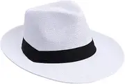 [BESPORTBLE] Mens Sun Hat Fashion Hats for Men Women Straw Hats for Summer Seagrass Straw Hat Visor for Men Hooey Hats for Men Casual Hat Helmet Black Driver Hat Big Eaves Clamshell