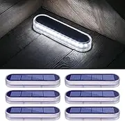 Honalia Solar Driveway Lights Outdoor 6 Pack, Dock Lights Solar Powered Waterproof IP68, Solar Deck Lights Cool White Driveway Markers Concrete Step Lights for Driveway Deck Stairs Marine Dock Runway