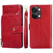 Phone Case for OnePlus Nord 3 5G/Ace 2V 5G Zipper Pocket PU Leather Wallet Foldable Stand Cover