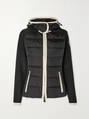 [Moncler Grenoble] Moncler Grenoble - Hooded Paneled Twill And Quilted Stretch-shell Down Jacket - Black - x small x small Black