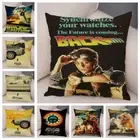 Cartoon Classic Movie Cushion Cover Decor Back To The Future Pillowcase Pillow