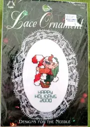 Designs for the Needle Elf Happy Holidays 301288 Lace Ornament Cross Stitch Kit
