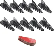 MAX COOL 10 Pcs Diffuser Shark Fin Kit Compatible with Spoiler Roof Wing Air Vortex Generator Car Exterior Accessories Carbon Fiber Black