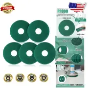 5-Pack 12" Green Cleaning Orbiter Pads for Efficient Floor Buffing & Scrubbing