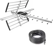 EZONEDEAL Digital TV Outdoor Antenna Aerial UHF VHF FM Australian Signal Amplifier Booster, DTV Antenna Outdoor, Tv Antenna for Amplifier