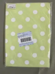 The Company Store Twin flat sheet green with white polka dots