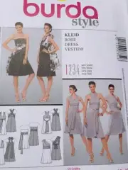 Burda Sewing Pattern 7352 Ladies Misses Fitted Dress Size 6-18 Uncut